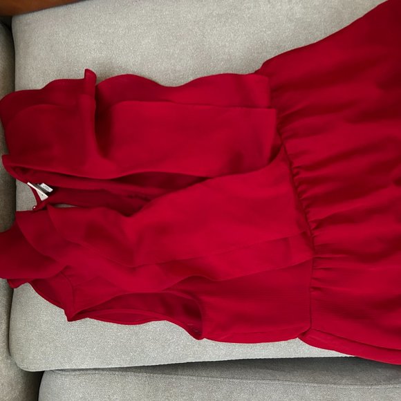 Red Ruffle Dress - Picture 5 of 9